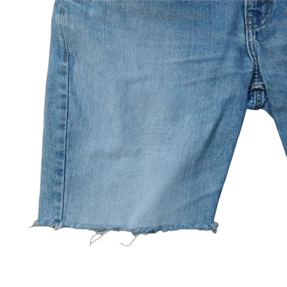 Charles Vogele Denim Jean Cutoffs Light Distressing Comfort Waist Straight  Leg - Picture 5 of 9